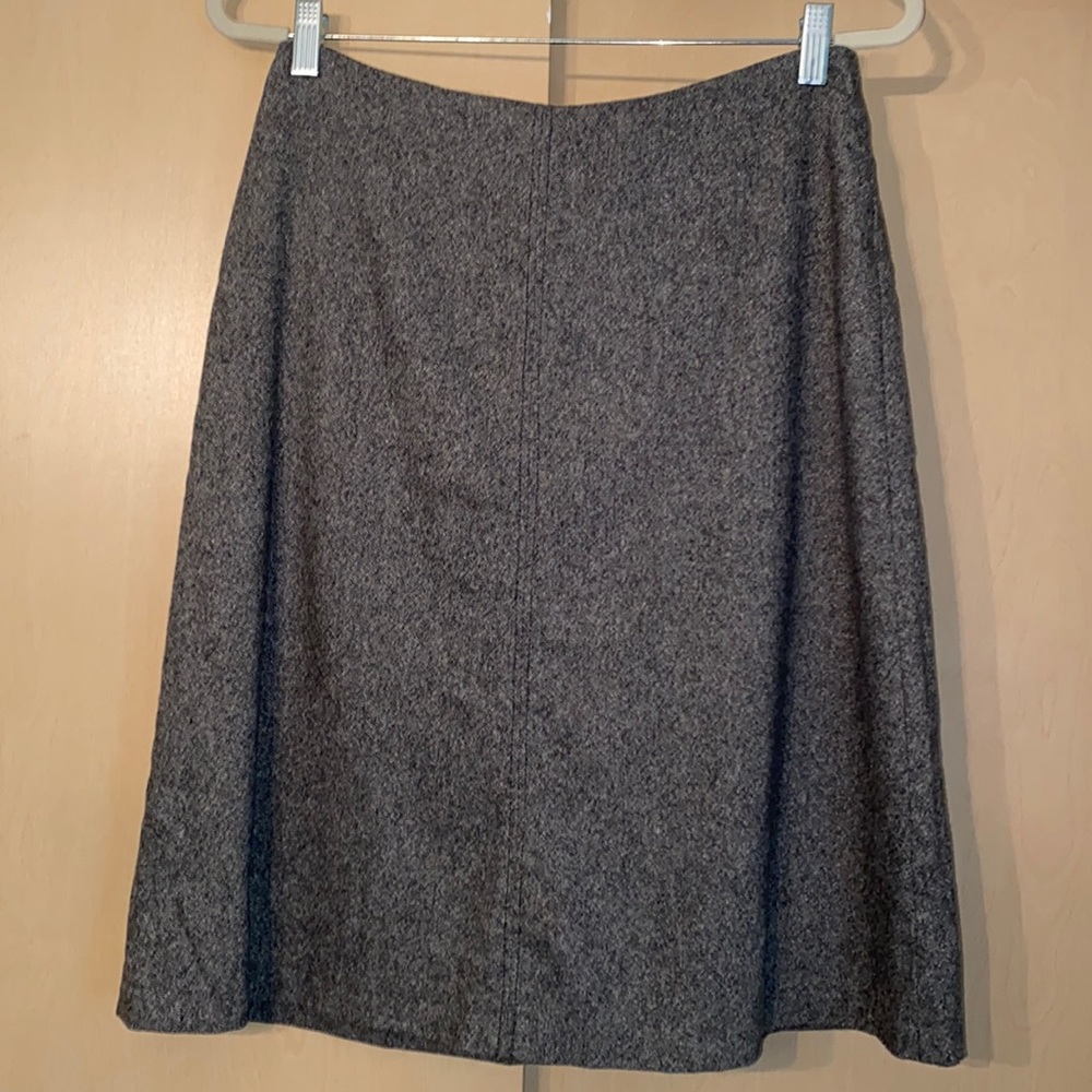 Wool blend A-line skirt